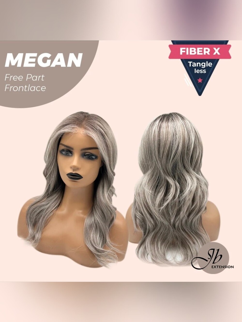 Wig-JBEXTENSION-Megan- FiberX-Precut lace-front